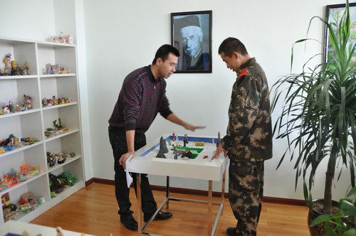 消防官兵体验沙盘游戏