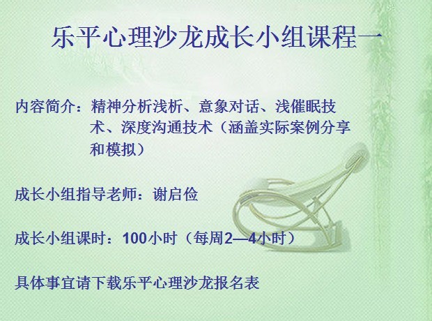 2012乐平心理沙龙课喧